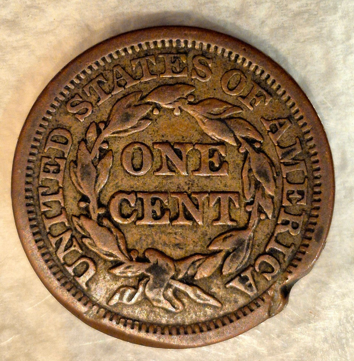 1849 Braided Hair Large Cent Choice Extremely Fine XF+ Features Dinged As Shown