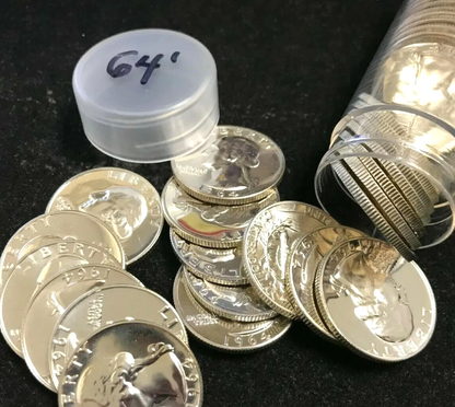 ✅ PROOF 1964 P Washington 90% SILVER Quarter GEM PERFECT Double Struck Coin ✅