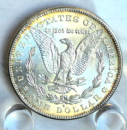 1878-S Morgan 90% Silver PL Strong MS Features Toned 7 Feathers 1st Year $1