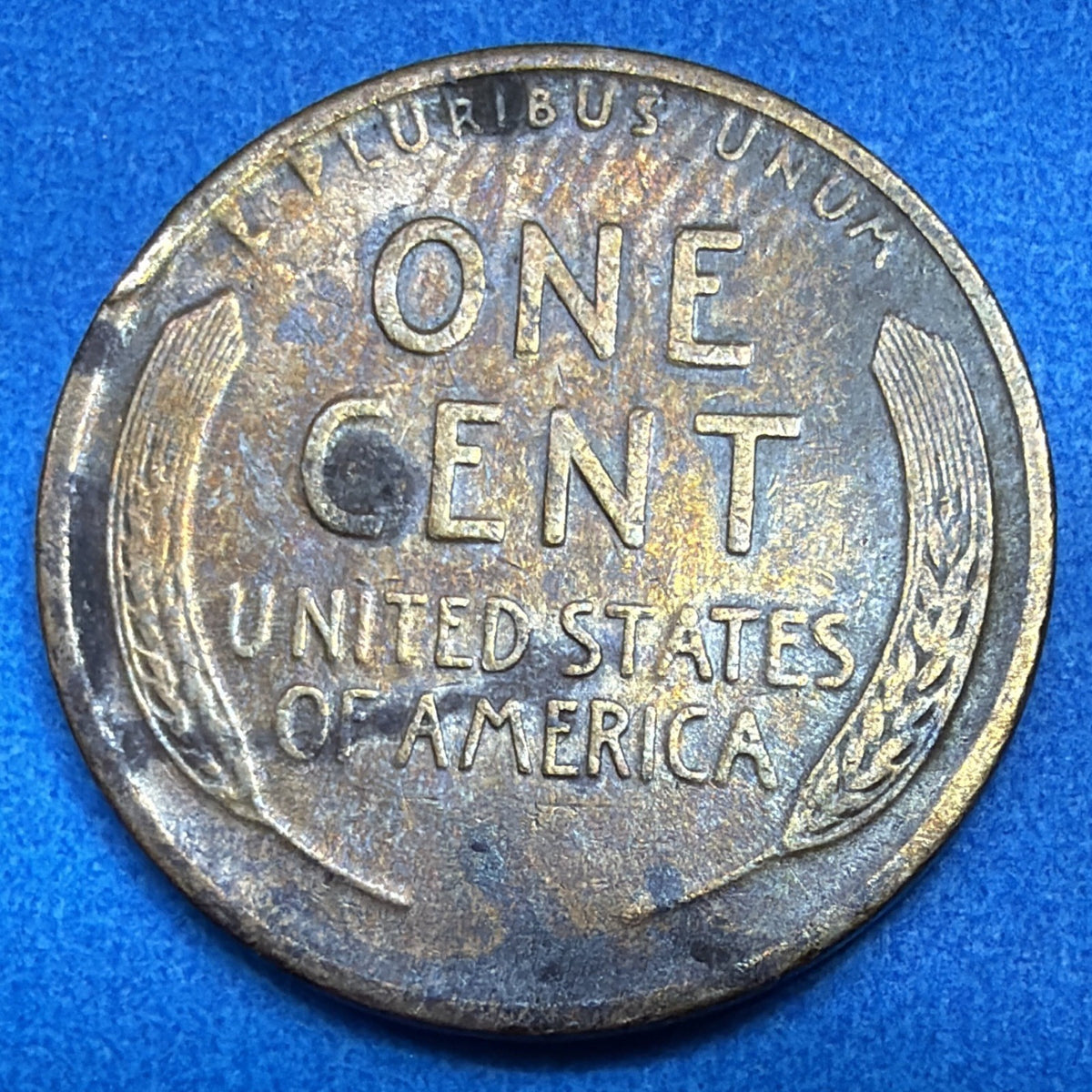 1921 Lincoln Wheat Cent 1C BU Uncirculated Toned US Coin Philadelphia