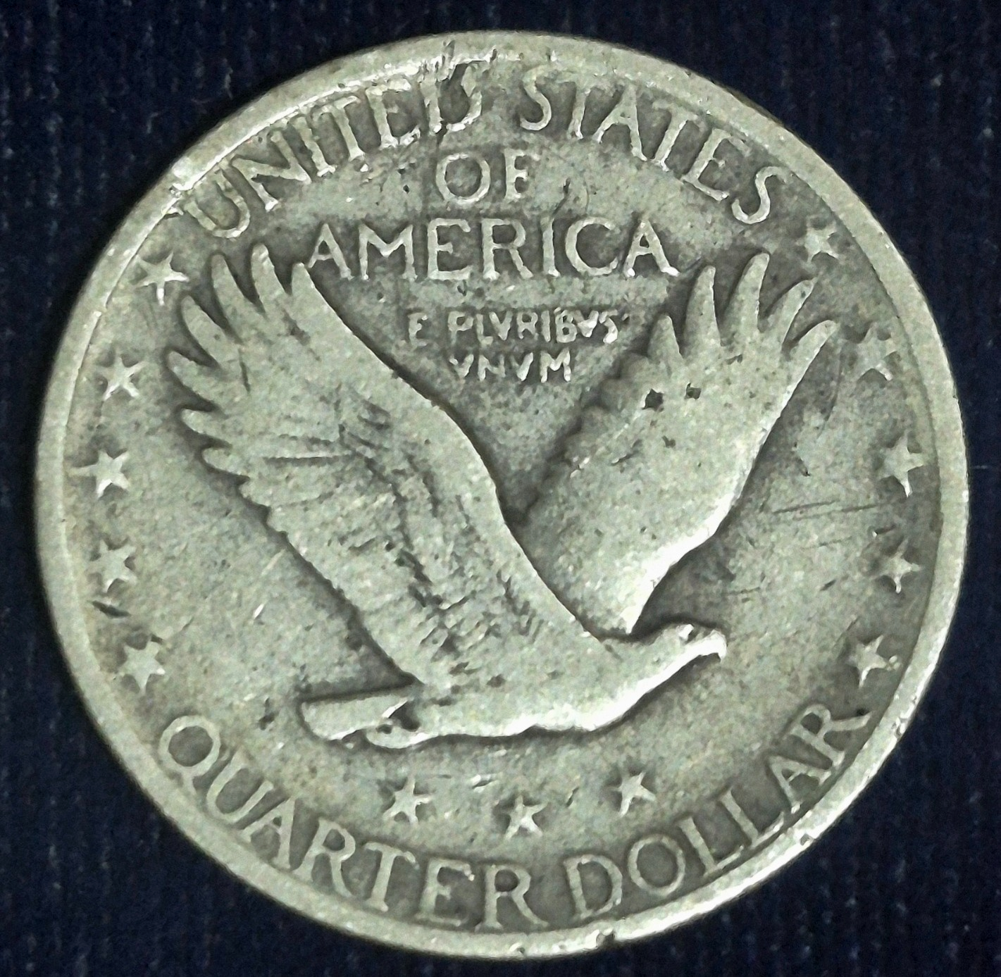 1919 Standing Liberty Quarter 90% Silver Harder Date VF Features