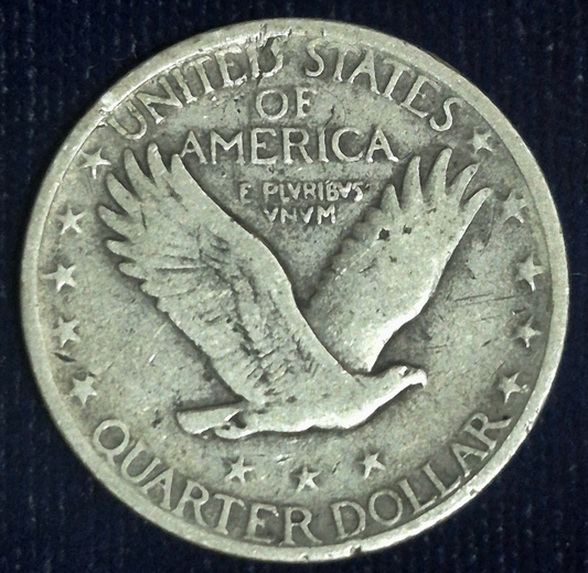 1919 Standing Liberty Quarter 90% Silver Harder Date VF Features