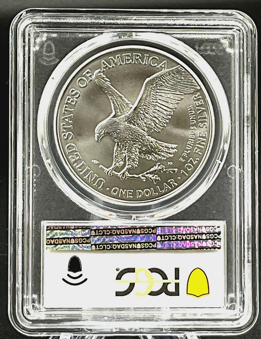 ✅  2021 American Silver Eagle PCGS MS69 Type 2 First Production Blue Label .999