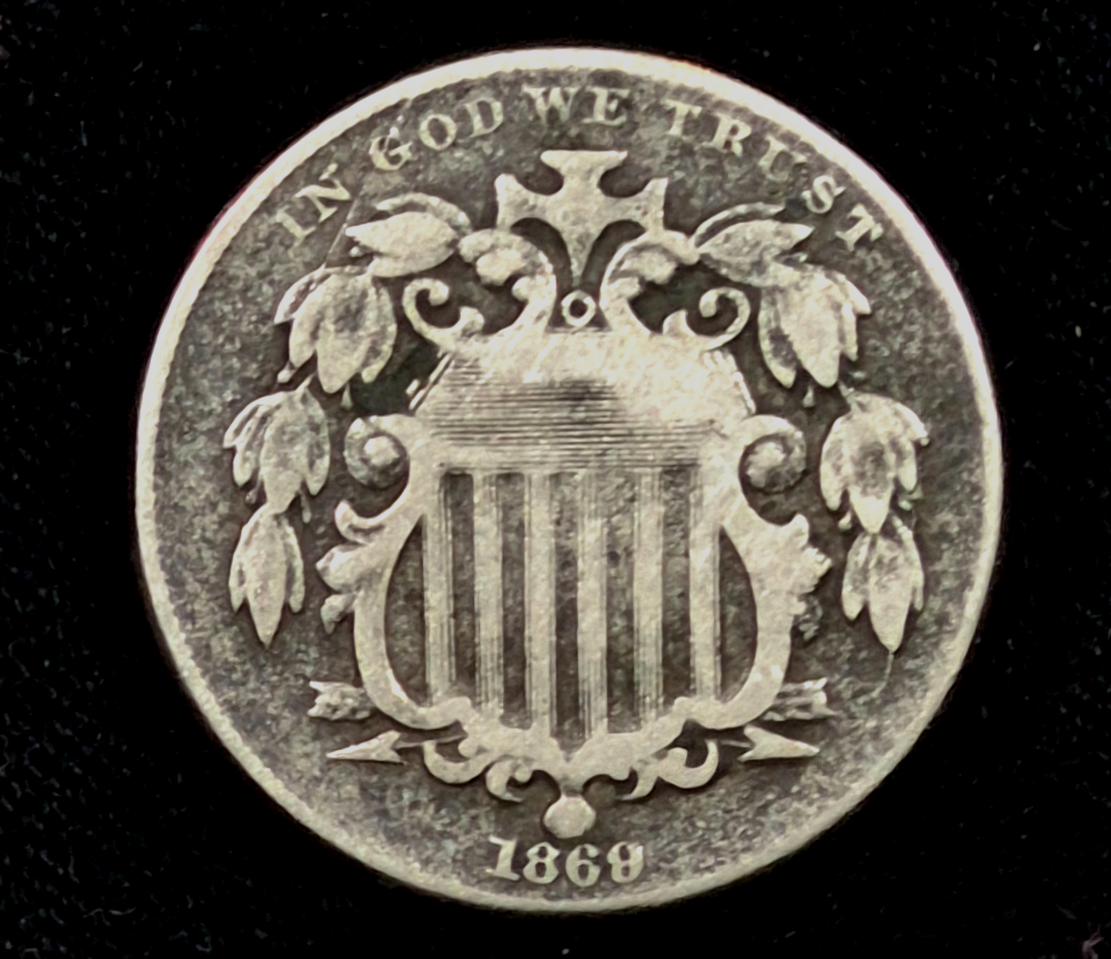 1869 Shield Nickel Strong Very Fine Features🔥Sought After Perfect Toning🔥