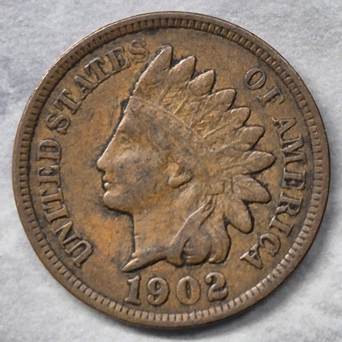 1902 Indian Head Cent Penny 1C Fine Bronze 120+ Year Old Antique US Type Coin - view 3