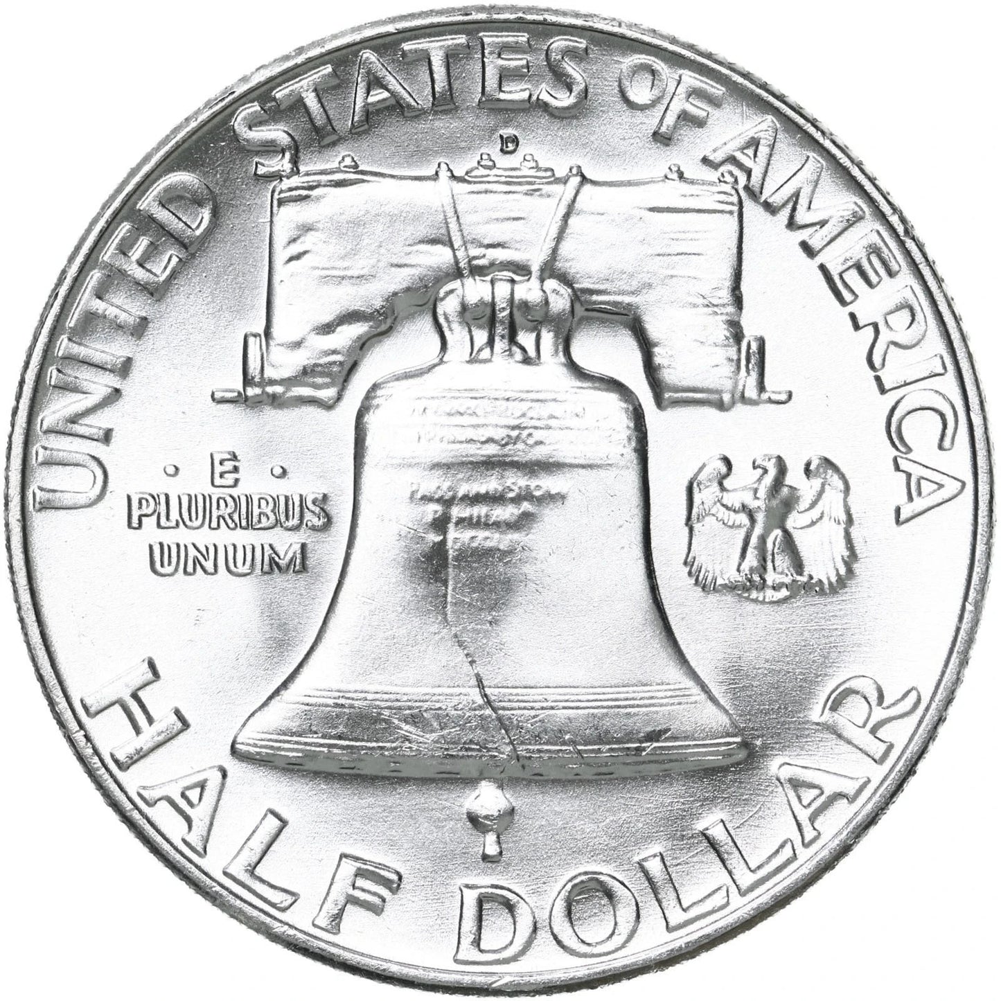 GEM BU Uncirculated MS 1963-D 90% SILVER Franklin Half Dollar Bright Shiny Coin