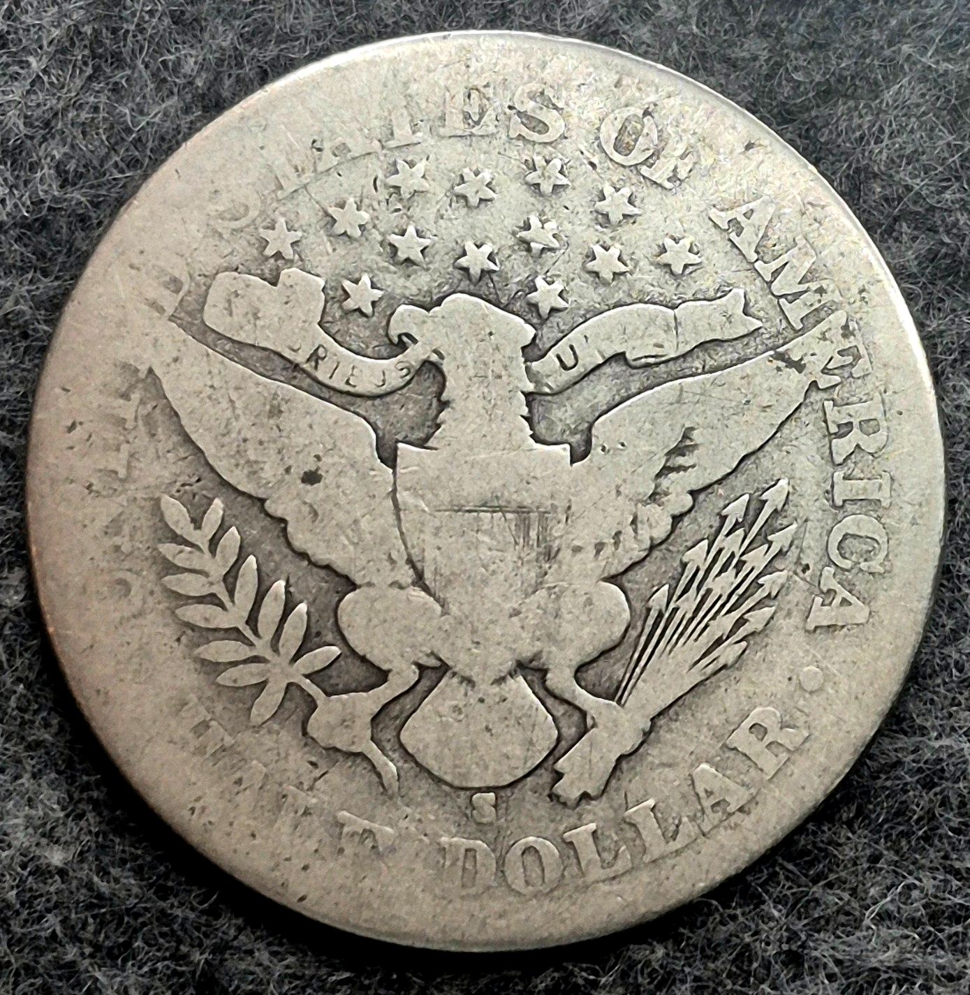 1901 S Barber Half Dollar 50c Good Features, Harder Semi-Key Date