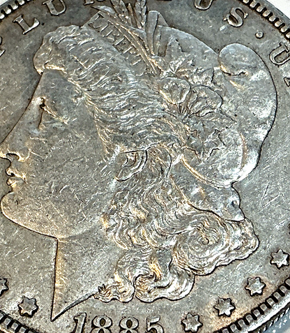 1885-P Morgan 90% Silver Dollar AU/BU Features ~ Sharp Strike & Shine -NICE COIN