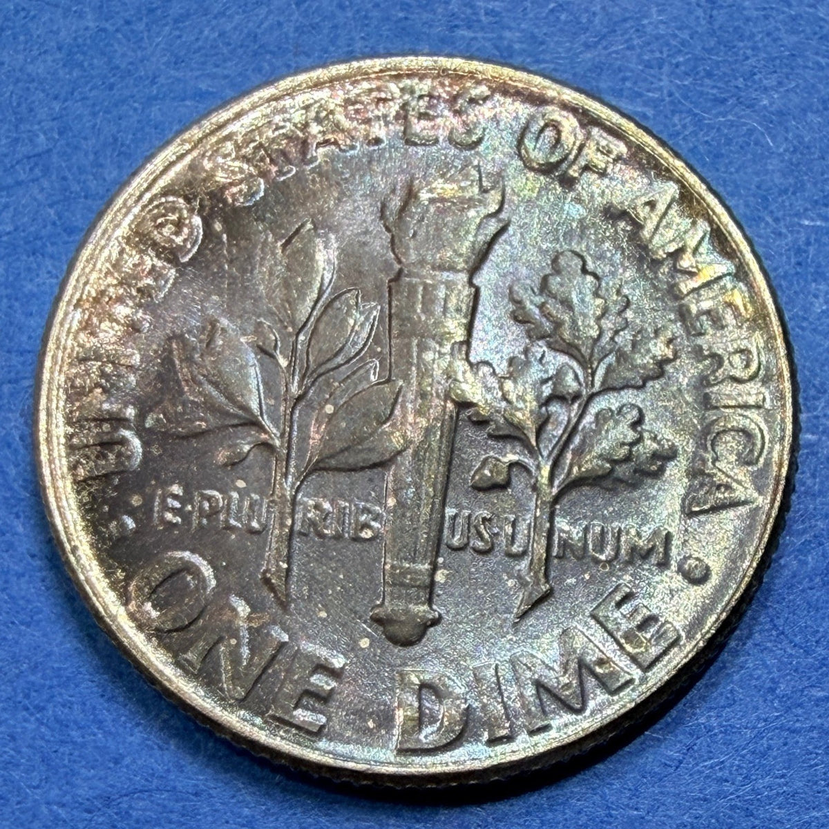 1959-D Roosevelt Dime 10C BU Uncirculated Toned 90% Silver Denver US Coin