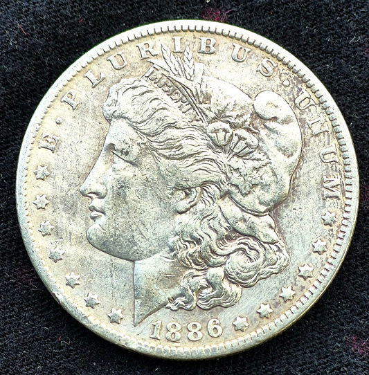 1886-O Morgan Silver Dollar Strong AU Features Better Date 90% Silver $1