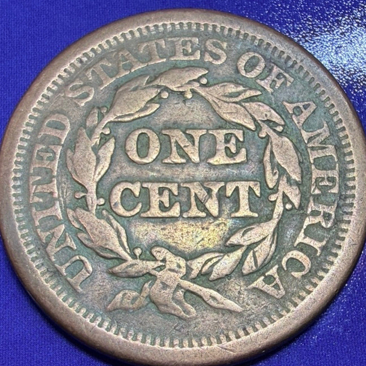 1851 Braided Hair Large Cent 1c F-VF Fine-Very Fine Early US Copper Coin Penny
