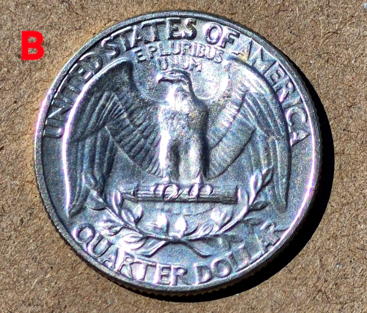 (2)1950-P GEM BU Washington End Coins OBW US Treas 90% Silver Quarter TONE ALERT