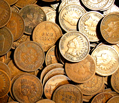 1868-1909 Indian Head Cents Mixed Lot of (10) Average Circulated G-VG Full Dates
