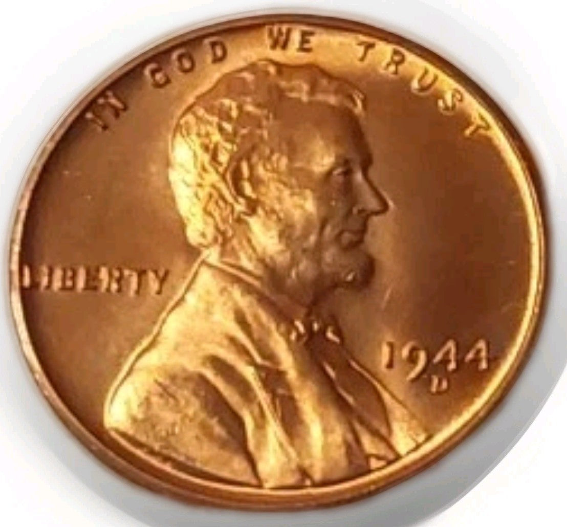 1944 D Lincoln Wheat Cent CHOICE BU UNC From OBW Bank Roll Beautiful RARE Penny