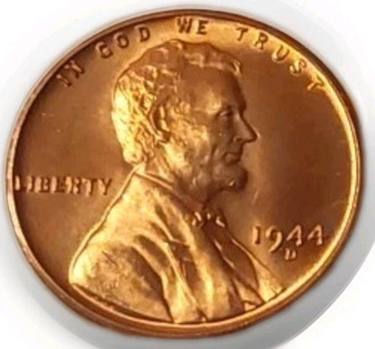 1944 D Lincoln Wheat Cent CHOICE BU UNC From OBW Bank Roll Beautiful RARE Penny