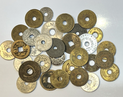 {Lot of 30} Unusual Shaped World Coins with Square and Round Holes