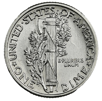 1941 P Mercury Dime BU Brilliant Uncirculated 90% Silver 10c Full Bands Coin