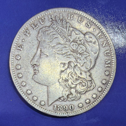 1890-O Morgan Silver Dollar $1 F+ Fine New Orleans Mint 90% Silver US Coin