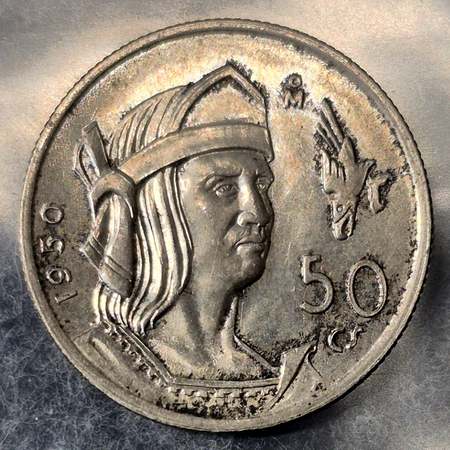 1950 Mexico 50 & 25 Centavos .300 Silver Plata Cuauhtemoc Balanza First Year Lot