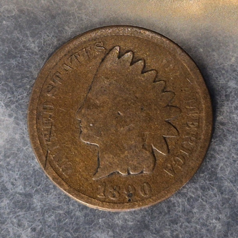 1890 Indian Head Cent Penny 1C G Good Bronze Philadelphia 19th Century US Coin