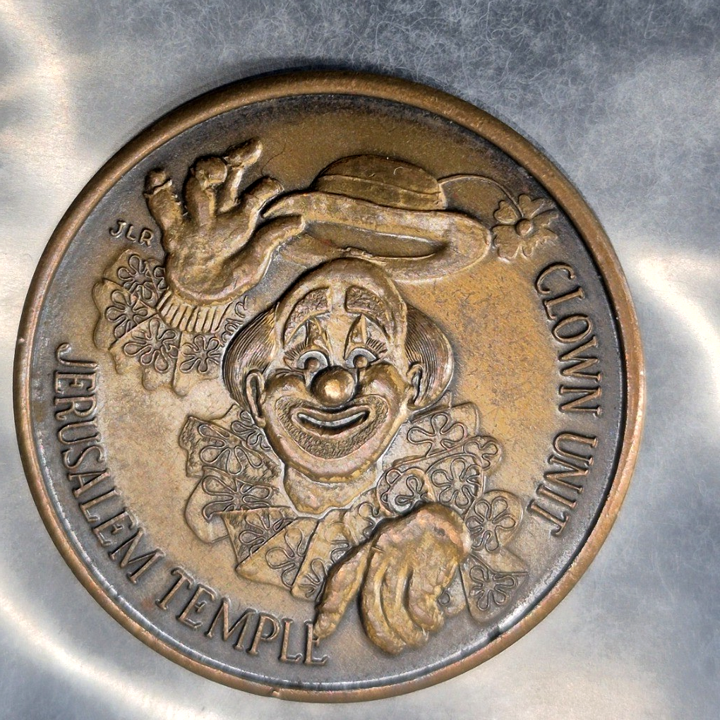 1979 Mardi Gras Jerusalem Temple Shriners Clown Unit Luigi Low Mintage MS Bronze