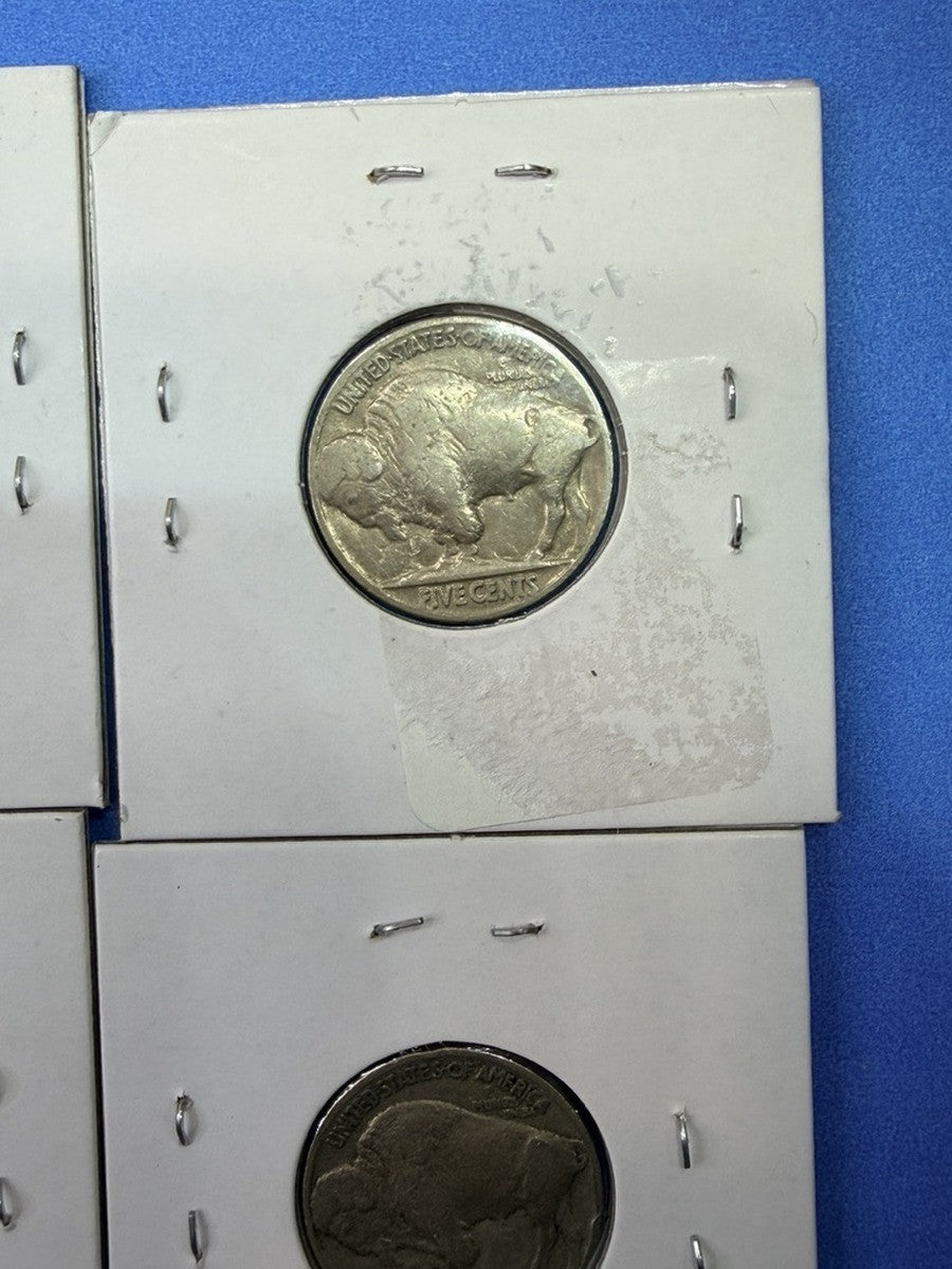 1935 Buffalo Nickel 5C Lot of 4 Coins F Fine Indian Head Five Cents US Coins