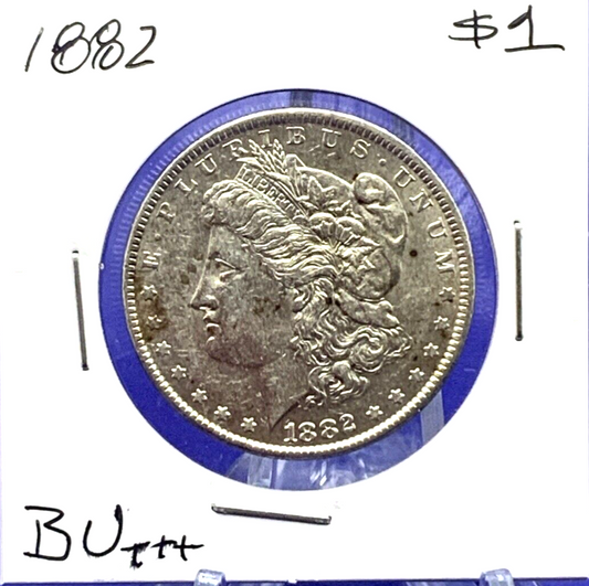 1882 Morgan Silver Dollar $1 Gem BU Uncirculated 90% Silver Shiny Well Struck