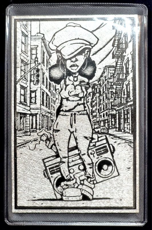 1 Ounce .999 Silver Rare 1 of 100 #6 BHB Forever HipHop 50 Yrs Of Hip Hop Card