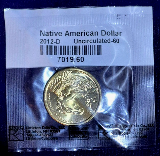 2012 D Sacagawea Native American Dollar US Mint Coin Brilliant Uncirculated