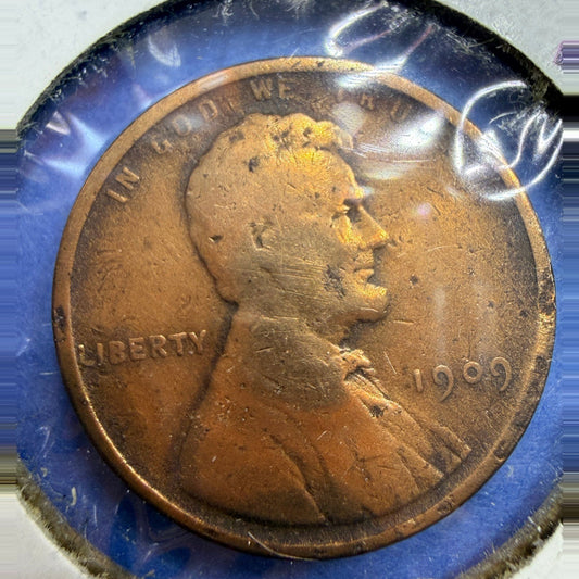 1909 Lincoln Wheat Cent 1C No VDB VF-XF Philadelphia Mint Sharp Details Coin