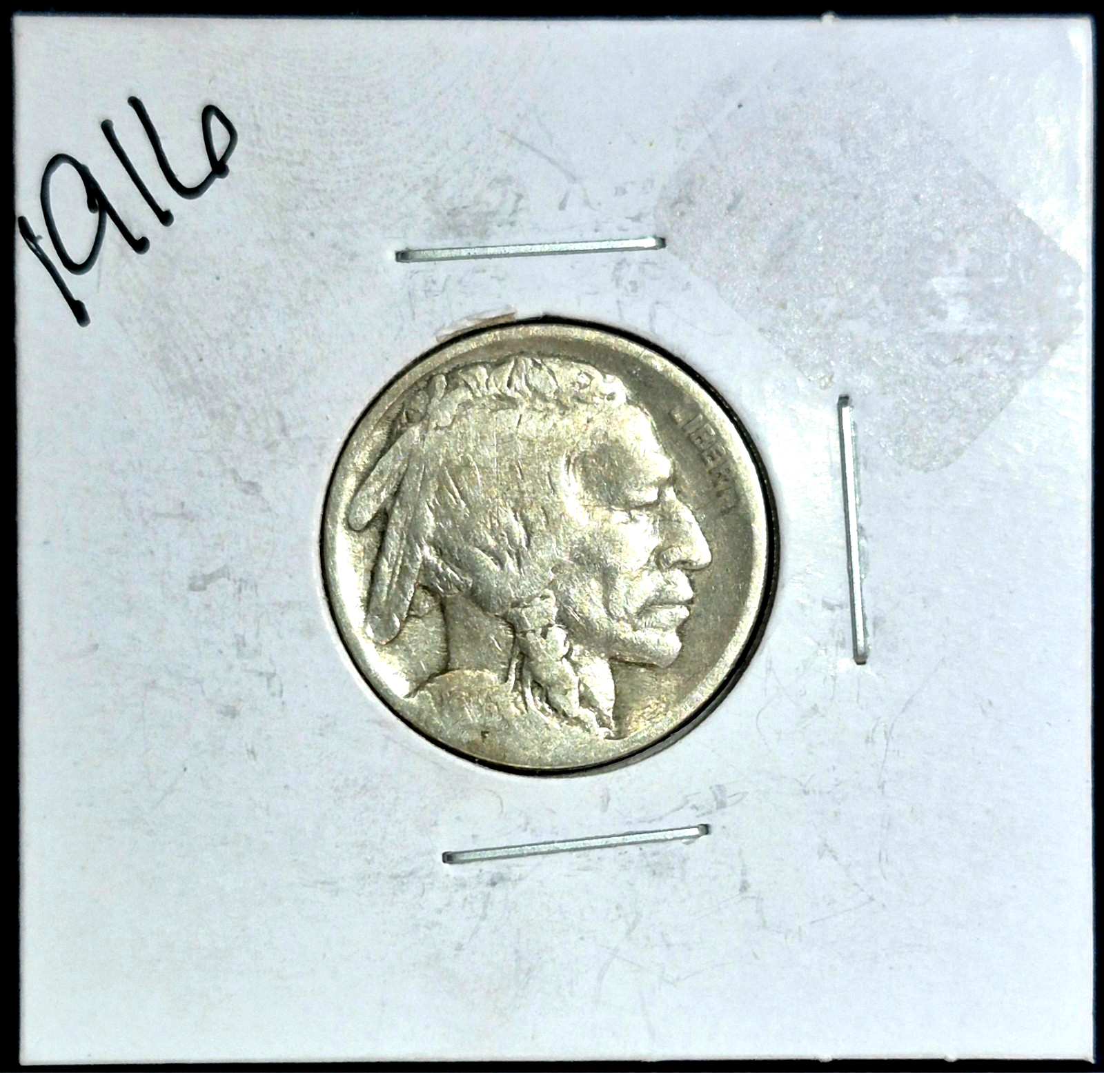 1916 Buffalo Nickel Nice G-VG Features Faint Date Partial Horn Better Date