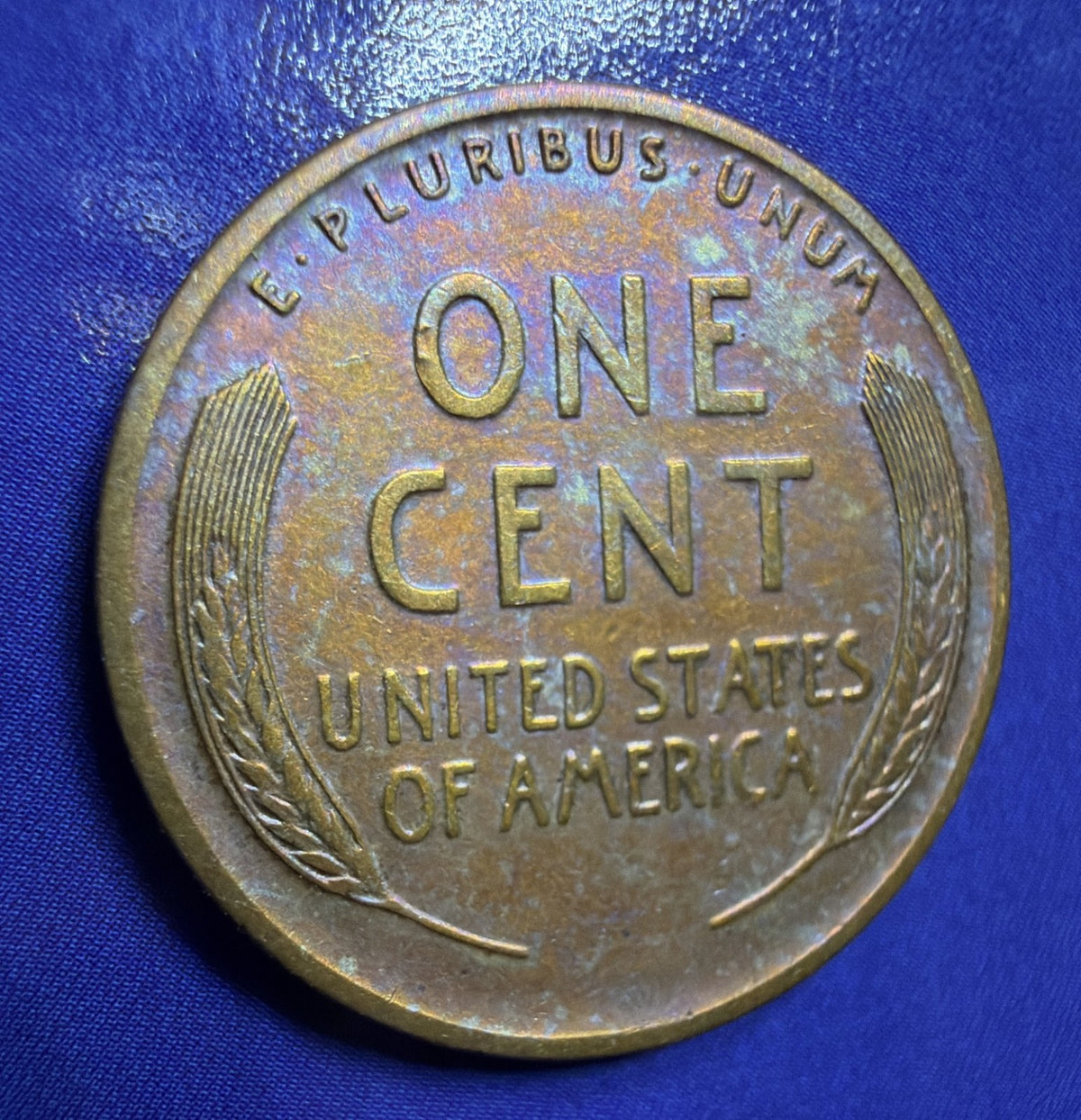 1915-S Lincoln Wheat Cent 1C XF-AU Toned US Coin San Francisco