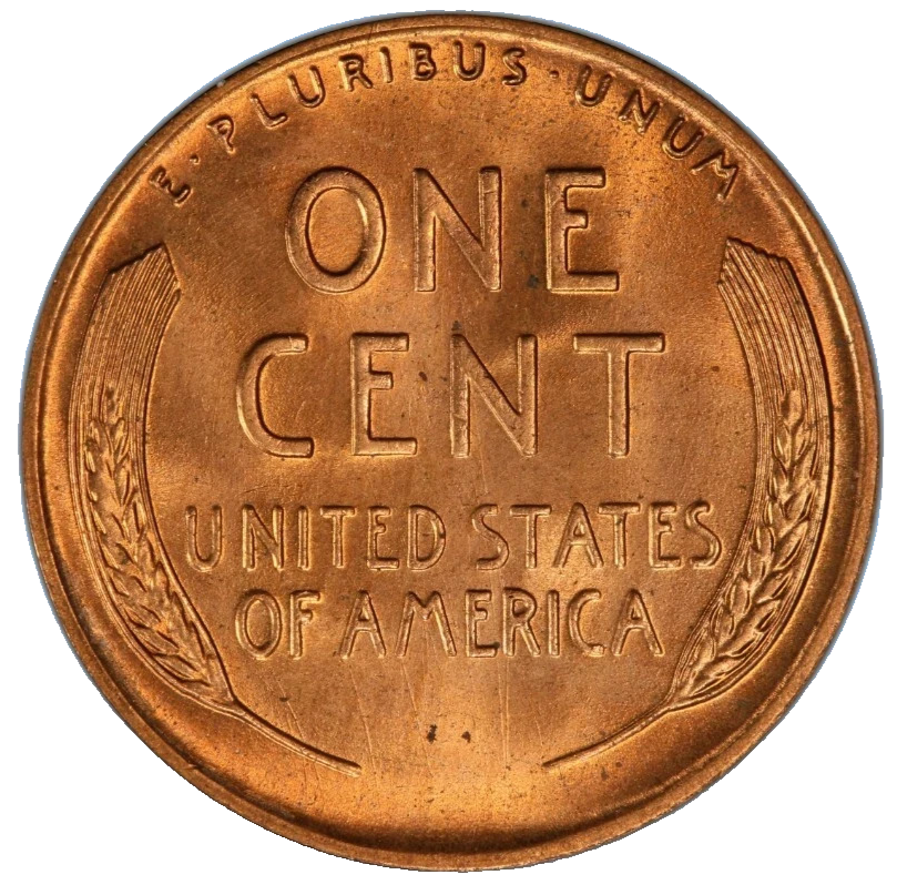1954 D Lincoln Wheat Cent BU RED Uncirculated Mint State 1c Coin From OBW