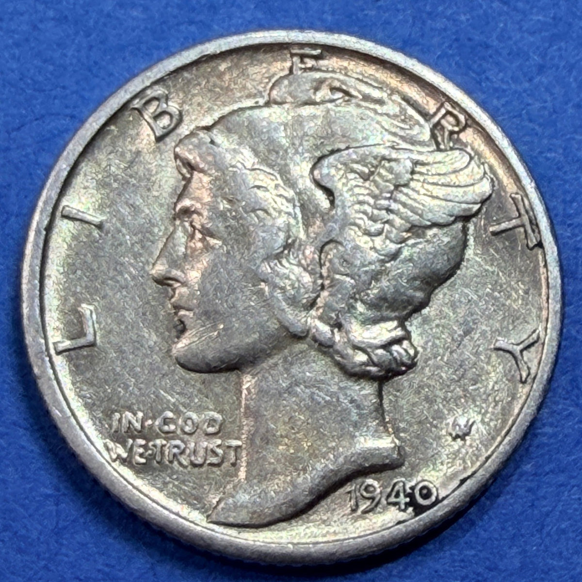 1940-D Mercury Dime 10C AU About Uncirculated 90% Silver Winged Liberty Coin