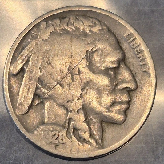 1928 P Buffalo Nickel 5C Indian Head Philadelphia Mint Fraser Design VG