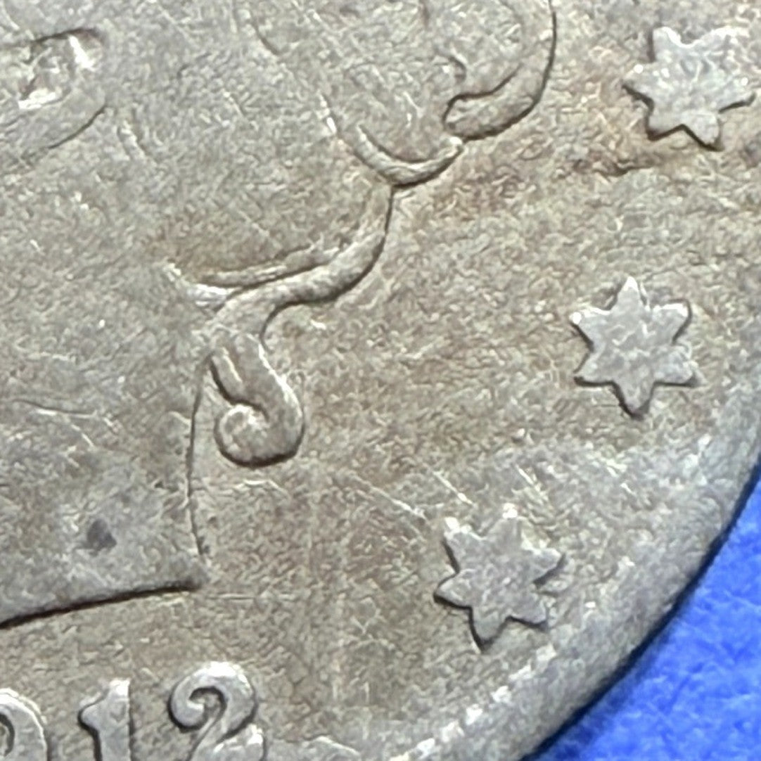 1912 Liberty Head V Nickel 5C F Fine Philadelphia Antique US Five Cent Coin Raw