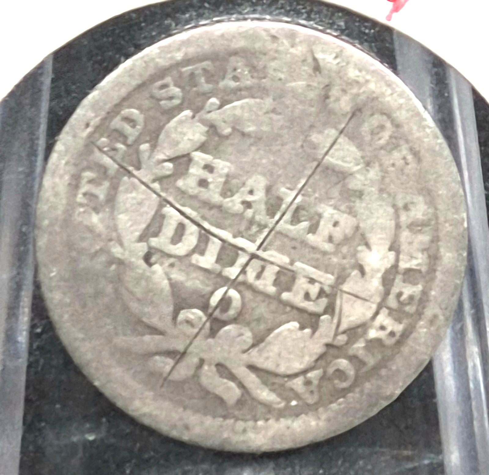 1853  Liberty Seated Half Dime Rotated Die 90% Silver Arrows at Date Good Detail
