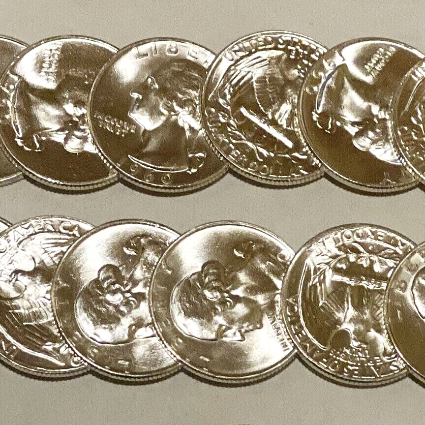1960-D Washington Silver Quarter 25c BU Brilliant Uncirculated ++ Strong Detail