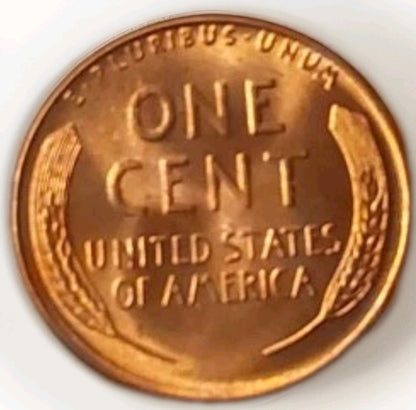 1944 D Lincoln Wheat Cent CHOICE BU UNC From OBW Bank Roll Beautiful RARE Penny