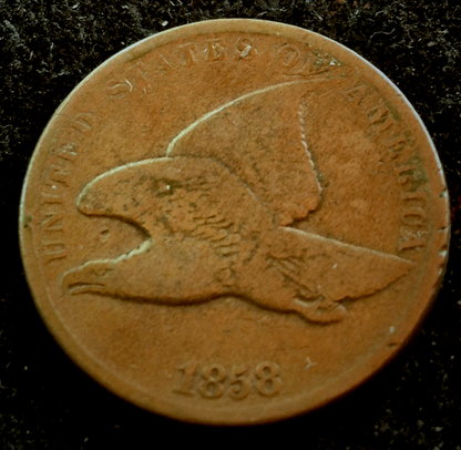 1858 Flying Eagle One Cent Good Features Small Letter Last of Only 3 Yrs Minted