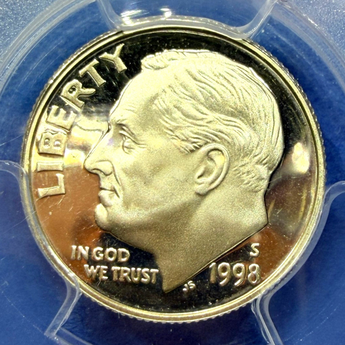 1998-S Roosevelt Silver Dime Proof PCGS PR69DCAM Deep Cameo 90% Silver 10C Coin