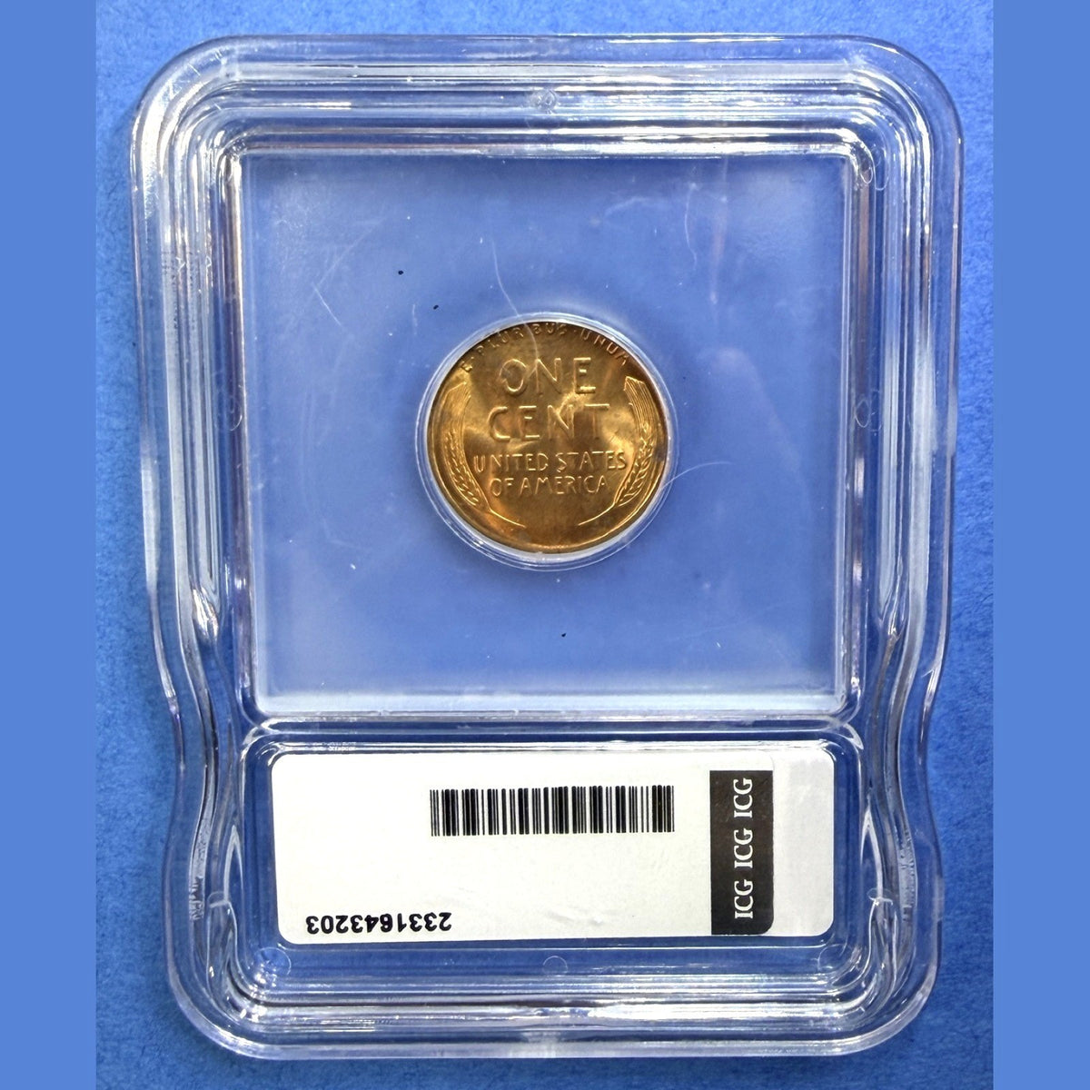 1953-S Lincoln Wheat Cent ICG MS65 RD Full Red San Francisco Mint Penny Coin