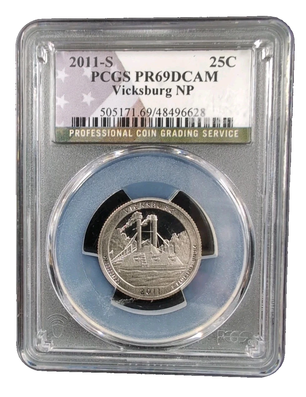 🔥 2011 S 25C VICKSBURG NP National Park Washington Quarter PCGS PR69DCAM