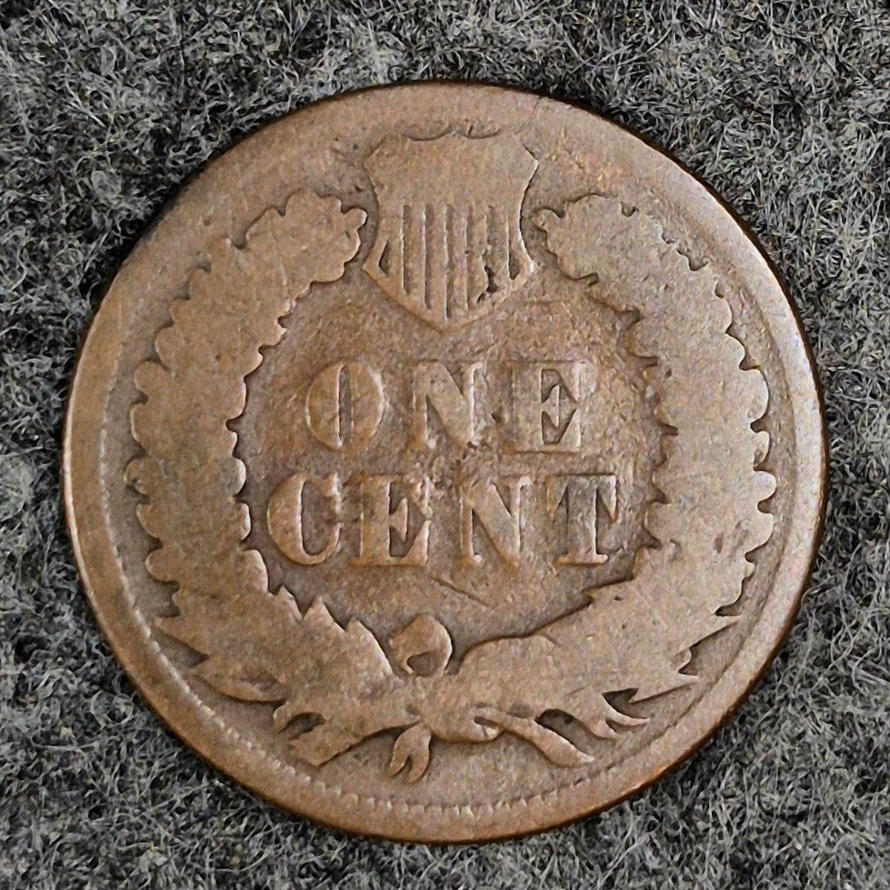 1875 Indian Head Cent Penny AG or Less Features, Hole Filler, Coin Pictured 1C