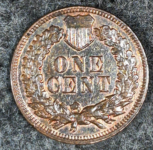 1892 Indian Head Cent Choice Crisp AU-MS Features High Grade Toned See Video