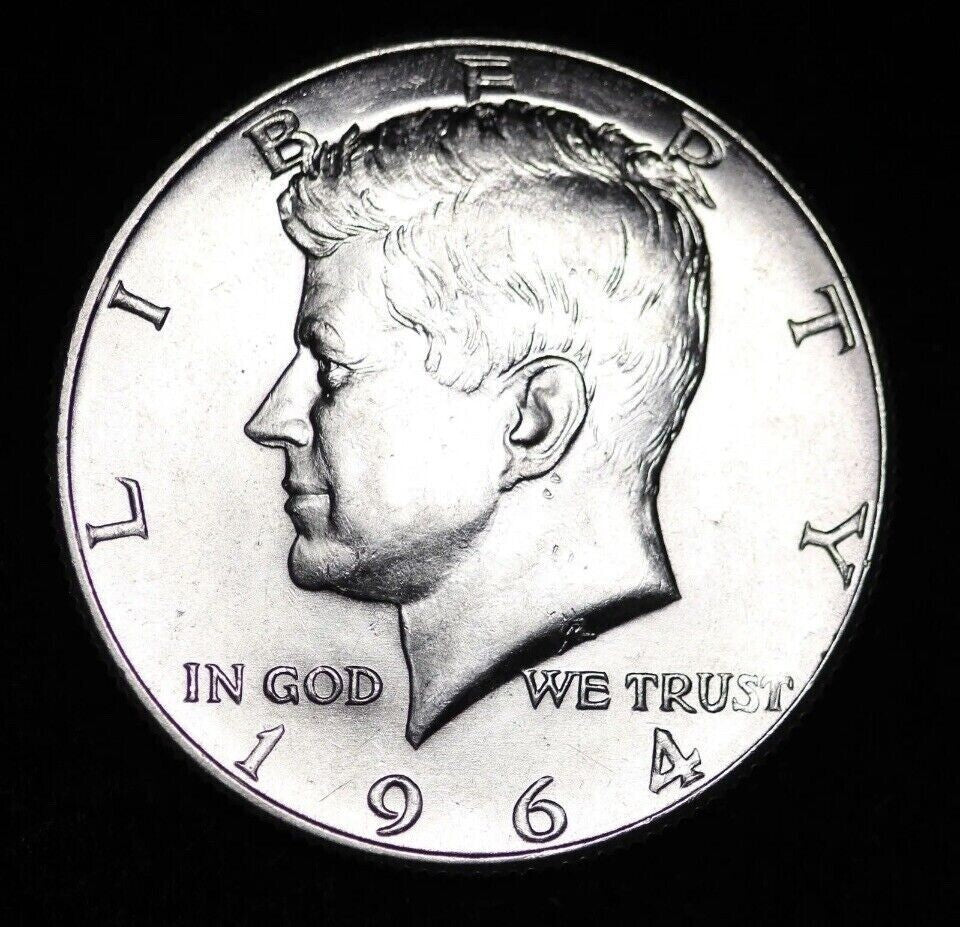 1964 BU GEM UNC Kennedy Half Dollar 90% SILVER 50c Coin 1st Year US Mint Coin