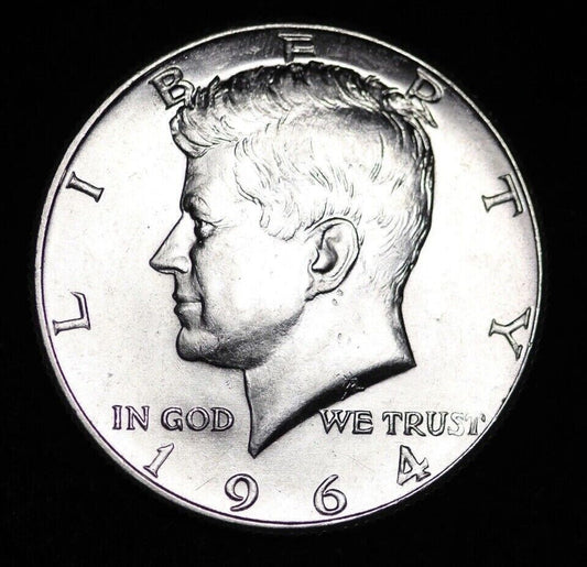 1964 BU GEM UNC Kennedy Half Dollar 90% SILVER 50c Coin 1st Year US Mint Coin