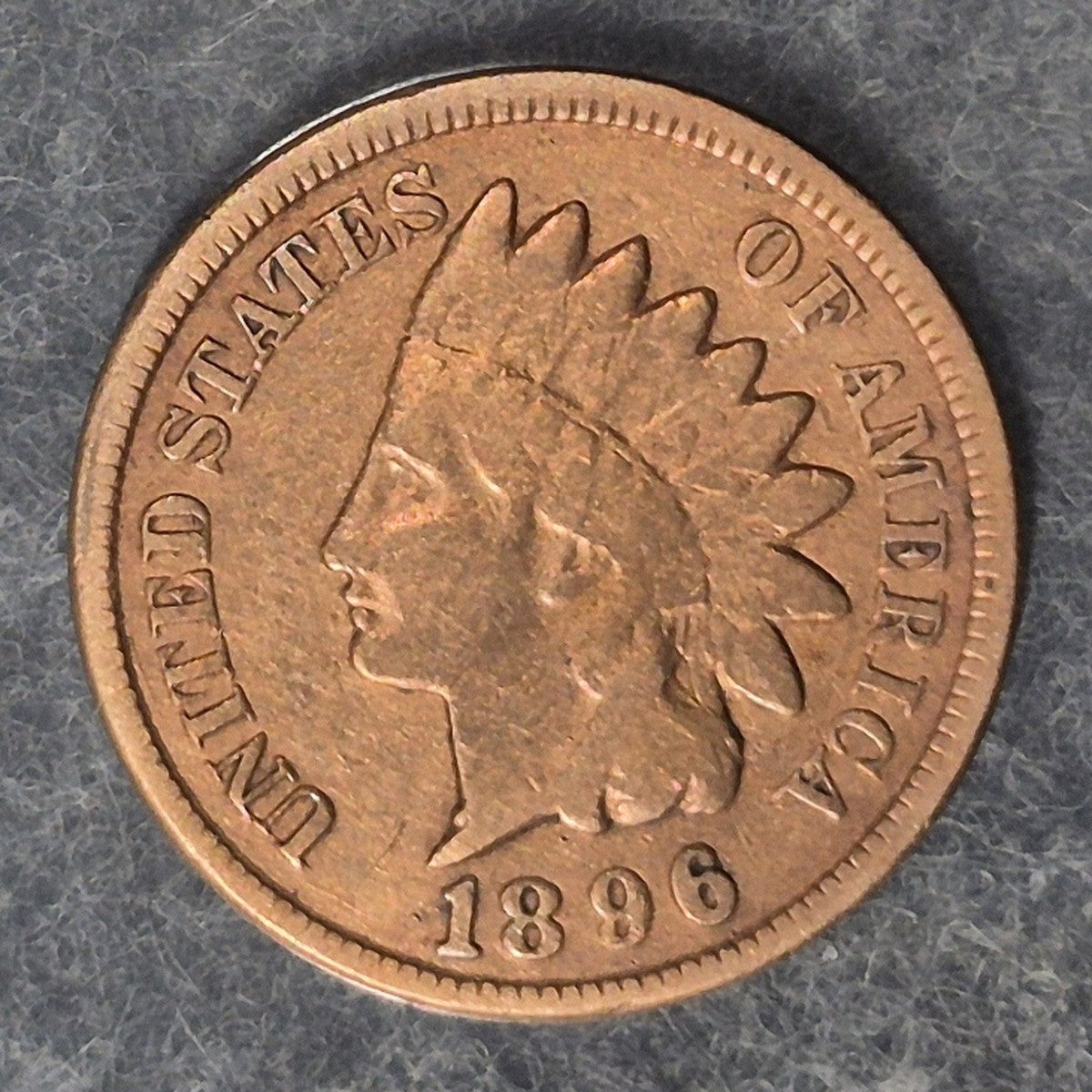1896 Indian Head Cent Penny 1C VG Very Good Bronze 130 Year Old Antique US Coin