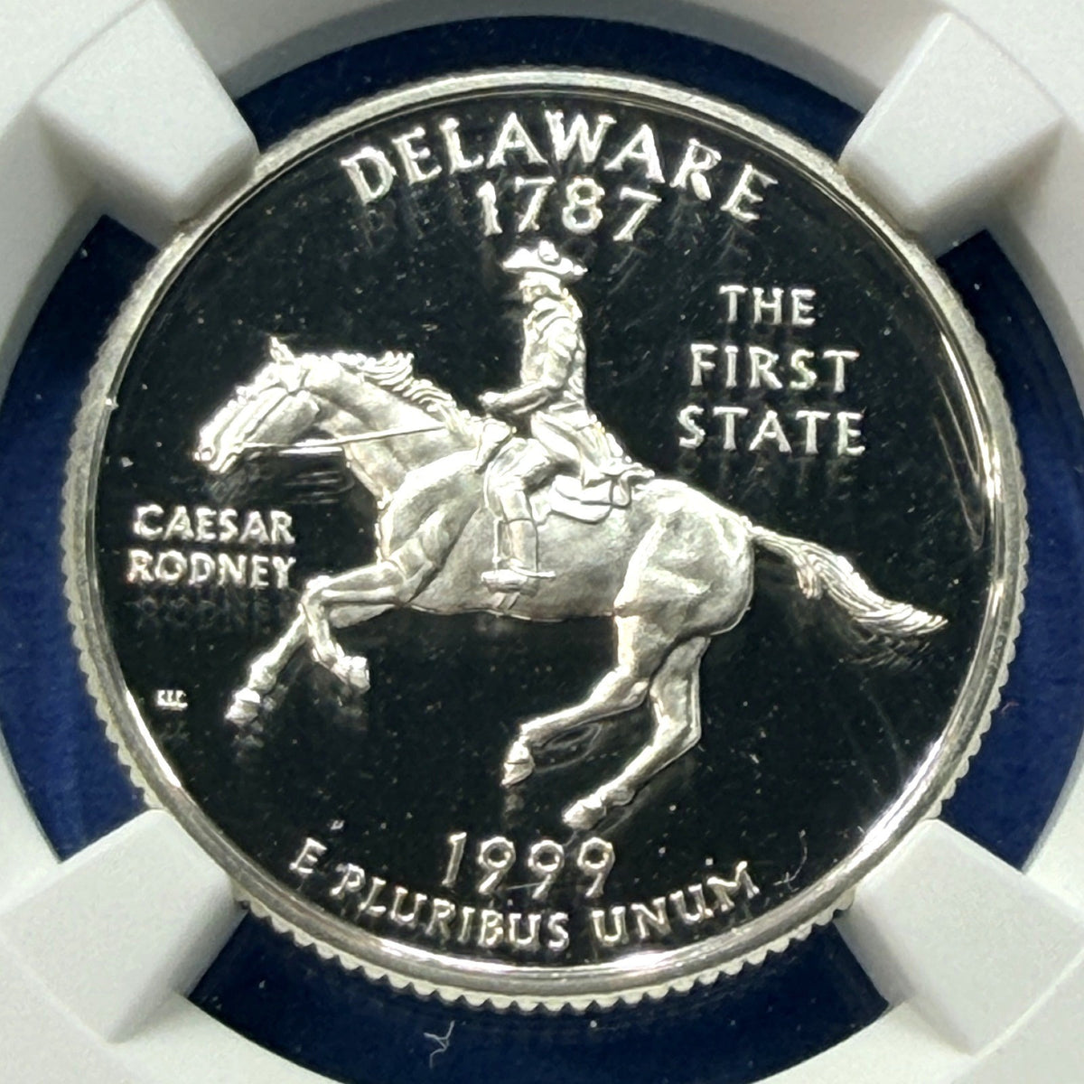 1999-S Delaware Silver State Quarter Proof NGC PF69 Ultra Cameo Washington Label