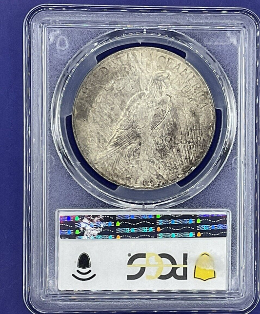 ✅ 1923 Peace Dollar MS-64 PCGS - Collectible TONED $1 Coin 90% Pure Silver💰